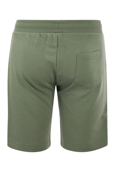 Shop Colmar Plush Bermuda Shorts With Pocket In Green