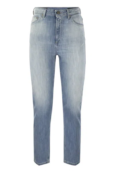 Shop Dondup Cindy - Regular Stretch Denim Jeans In Light Denim
