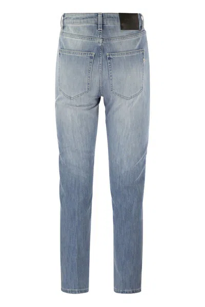 Shop Dondup Cindy - Regular Stretch Denim Jeans In Light Denim