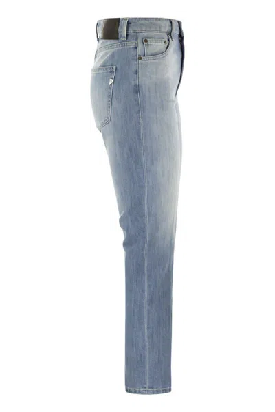 Shop Dondup Cindy - Regular Stretch Denim Jeans In Light Denim