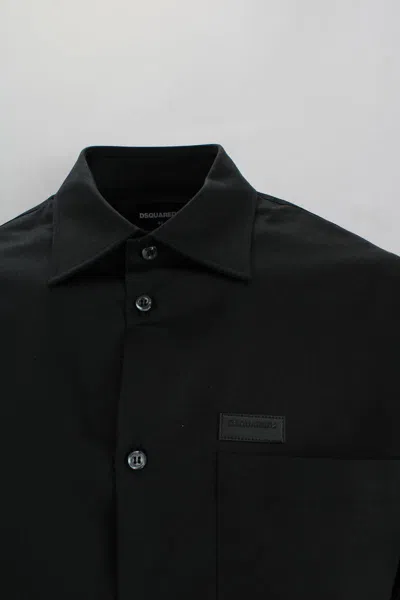 Shop Dsquared2 Logo Patch Shirt In Black