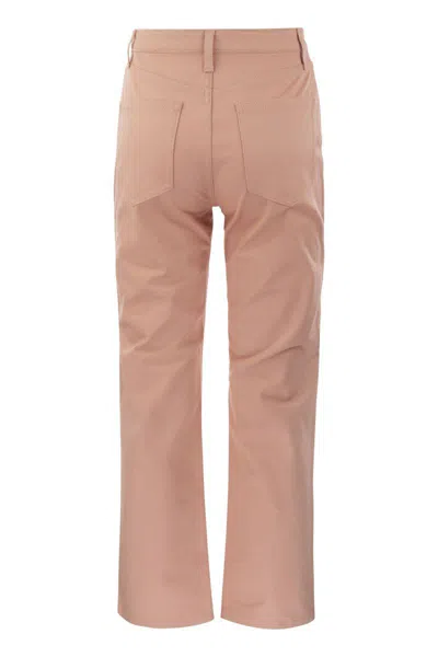Shop Fabiana Filippi Denim 5-pocket Trousers In Pink