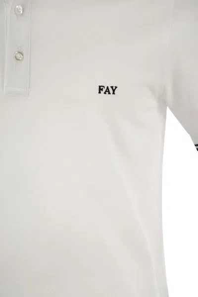 Shop Fay Stretch Polo In White