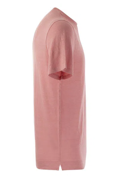 Fedeli Linen Flex T-shirt In Pink