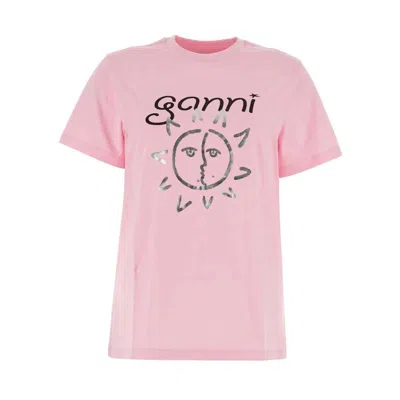 Shop Ganni Sun Relaxed T-shirt In 395