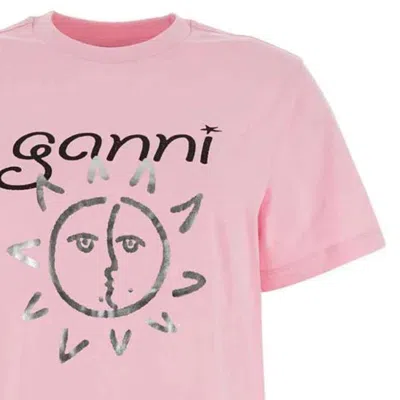 Shop Ganni Sun Relaxed T-shirt In 395