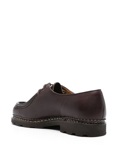 Shop Paraboot Michael Leather Loafers In Brown