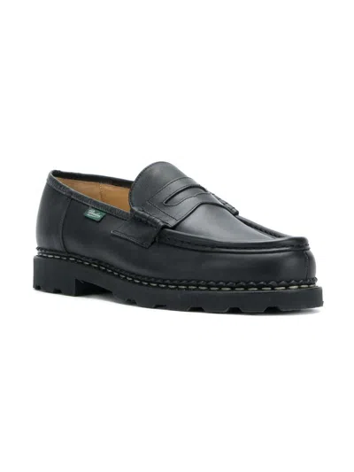 Shop Paraboot Reims Leather Loafers In Black
