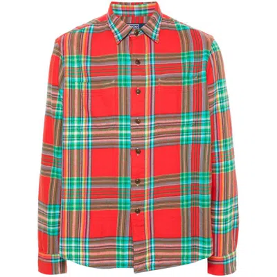 Shop Ralph Lauren Shirts In Red/green