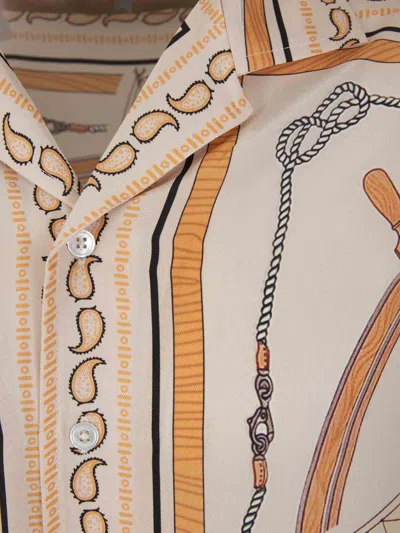 Shop Rhude Nautical Silk Shirt In Nautical Motif