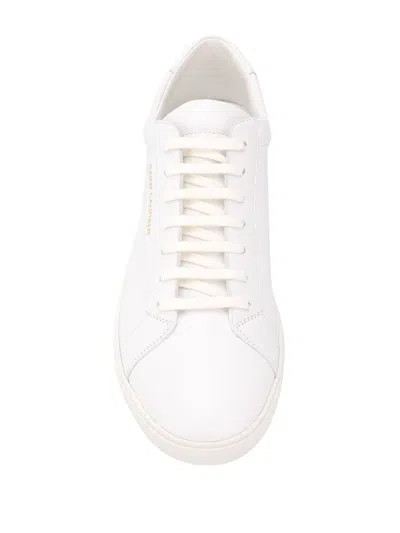 Shop Saint Laurent Andy Leather Sneakers In White