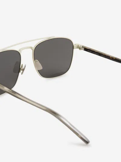 Shop Saint Laurent Aviator Sunglasses Sl 665 In Logo Engraved On The Temples