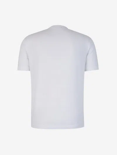 Shop Zanone Flowing Linen T-shirt In Blanc