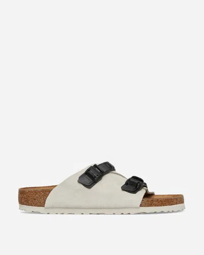 Birkenstock Zurich Tech Suede Slides In White