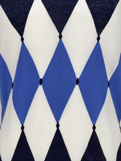 Shop Ballantyne 'argyle' Sweater In Blue