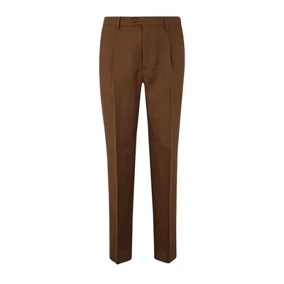 Shop Etro Brown Pants In M9219
