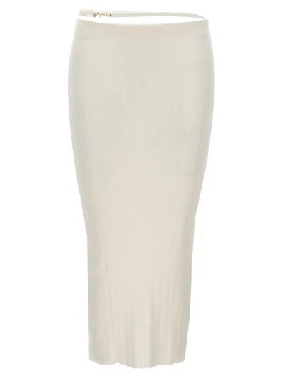 Shop Jacquemus 'la Jupe Pralù' Skirt In White