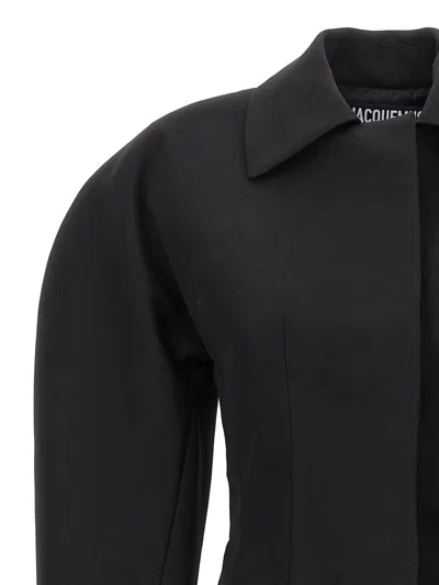 Shop Jacquemus 'la Veste Castagna' Blazer In Black