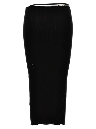 Shop Jacquemus 'la Jupe Pralù' Skirt In Black