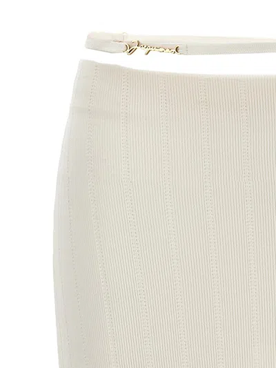 Shop Jacquemus 'la Jupe Pralù' Skirt In White