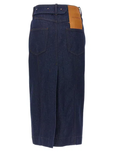 Shop Jacquemus 'la Jupe De-nîmes Obra' Skirt In Blue
