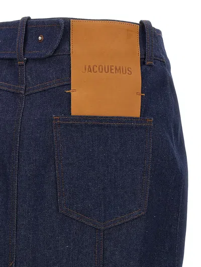 Shop Jacquemus 'la Jupe De-nîmes Obra' Skirt In Blue