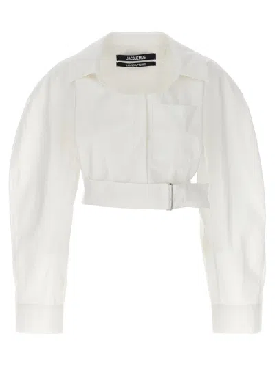 Shop Jacquemus 'obra' Shirt In White