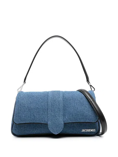 Shop Jacquemus Le Bambimou Denim Shoulder Bag In Blue