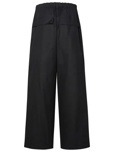 Shop Jil Sander Black Cotton Trousers