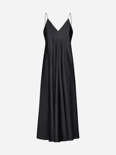Shop Rohe Silk Slip Long Dress In Black