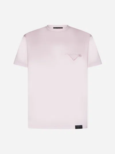 Shop Low Brand Chest-pocket Cotton T-shirt In Pink