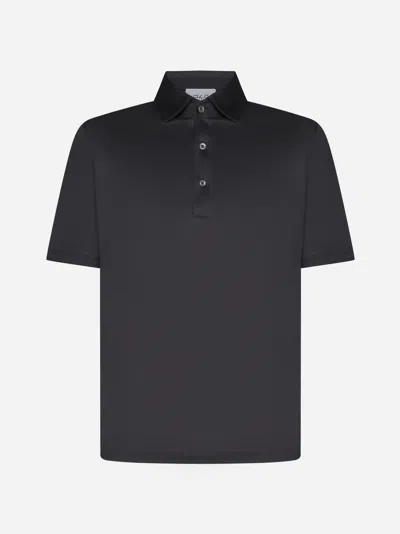 Shop D4.0 Cotton Polo Shirt In Dark Brown