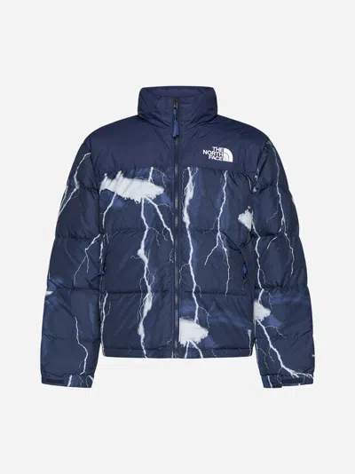 Shop The North Face 1996 Retro Nuptse Quilted Nylon Down Jacket In Navy,white