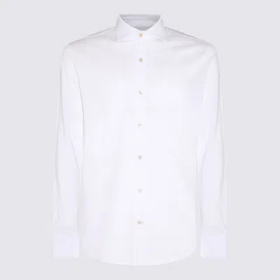 Shop Eleventy White Cotton Shirt