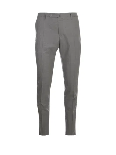 Shop Incotex Wool Slim Fit Pants Clothing In Grey