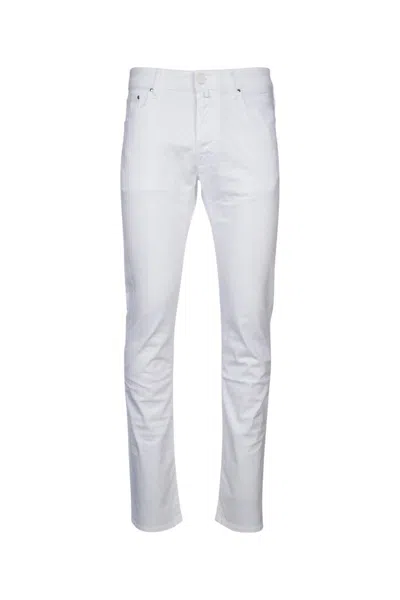 Shop Jacob Cohen Pants In Bianco