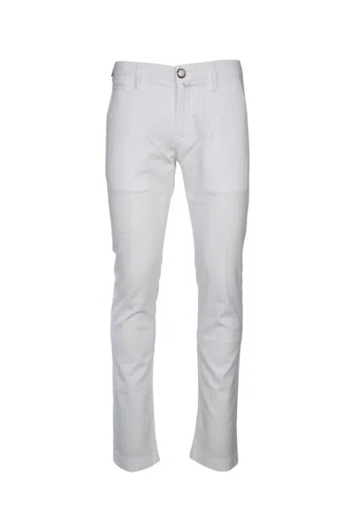 Shop Jacob Cohen Pants In Bianco