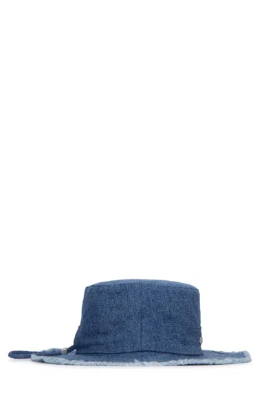 Shop Jacquemus Hats And Headbands In Blue