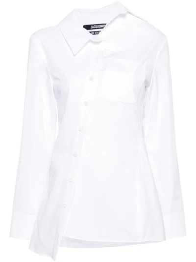 Shop Jacquemus La Chemise Pablo Shirt In White