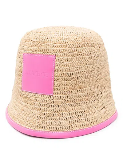 Shop Jacquemus Le Bob Soli Bucket Hat In Pink & Purple
