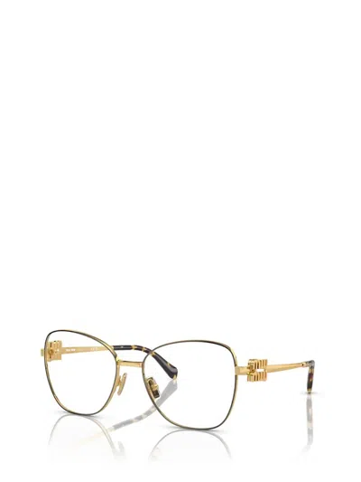 Shop Miu Miu Eyewear Eyeglasses In Black / Gold