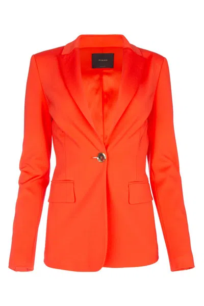Shop Pinko Jackets And Vests In Orange