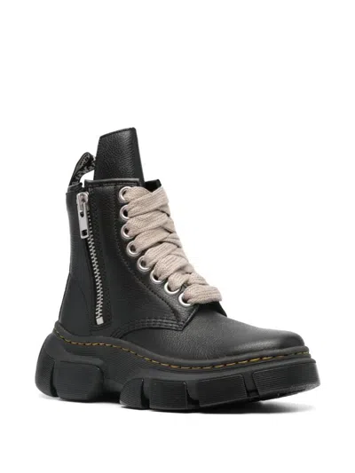 Shop Rick Owens X Dr. Martens 1460 Leather Boots In Black