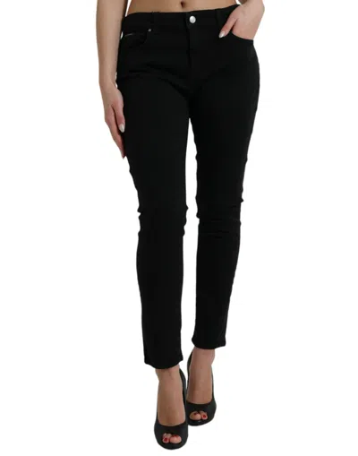 Shop Dolce & Gabbana Jeans Skinny Black Cotton Stretch Denim Skinny Jeans
