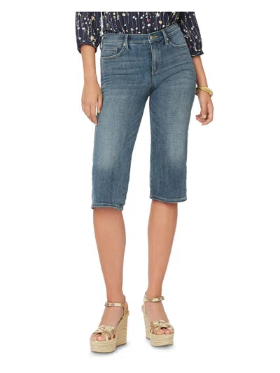 Shop Nydj Petites Womens Petite Wide Leg Capri Jeans In Multi