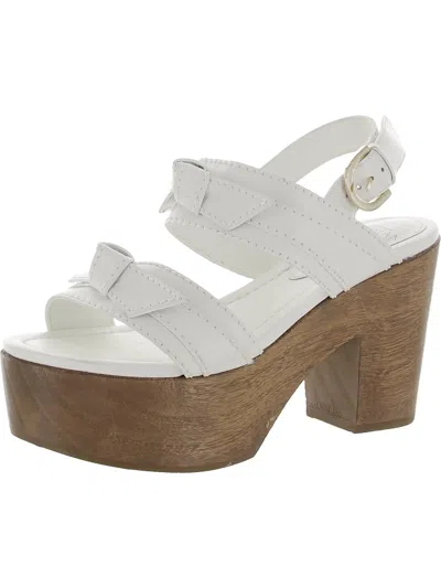 Shop Alexandre Birman Womens Leather Ankle Strap Platform Sandals In White