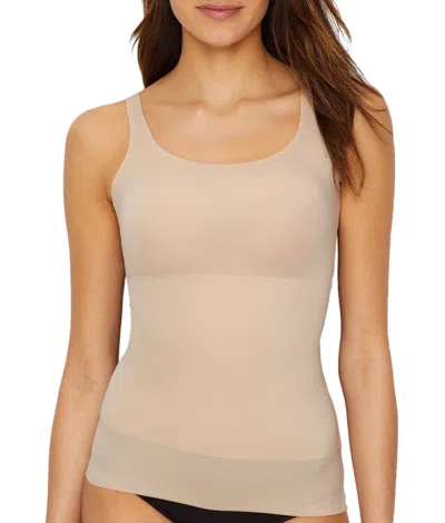 Shop Tc Fine Intimates Women's No Side Show Firm Control Shaping Camisole In Beige