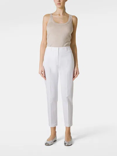 Shop Seventy Slim Fit Trousers In White
