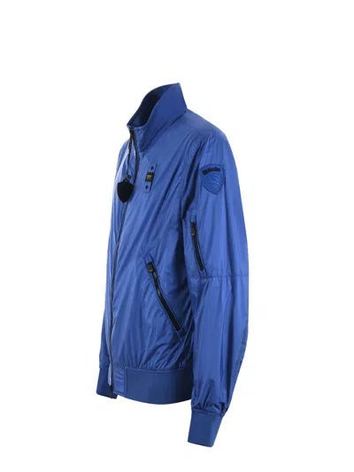 Shop Blauer Usa Coats In Blu Cobalto