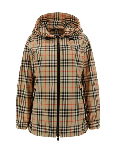 Shop Burberry Jackets In Archive Beige Ip Chk